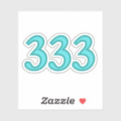 333 Angel Number Spiritual Awareness Aufkleber (Blatt)