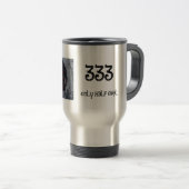 333, nur halbes Übel Reisebecher (VorderseiteRechts)