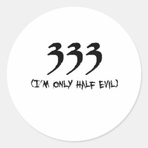 333 RUNDER AUFKLEBER