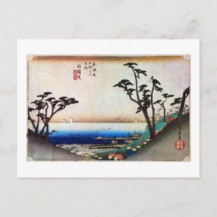 33. 白 須 宿, 広 Shirasuka-juku, Hiroshige, Ukiyo-e, Postkarte