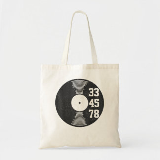 33 45 78 RPM Vintage Retro Vinyl Record DJ Music G Tragetasche