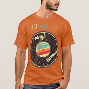 33 45 78 Vintage Retro Vinyl Schallplattenspieler T-Shirt