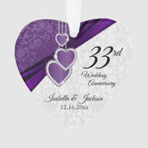 33./47. Jahrestag der Hochzeit von Amethyst Ornament