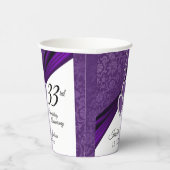 33./47. Jahrestag der Hochzeit von Amethyst Pappbecher (Rechts)