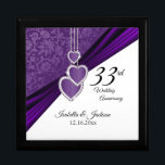 33./6. Amethyst-Lila Feindseligkeit Erinnerungskiste<br><div class="desc">33. / 6. Amethyst Lila Wedding Anniversary Keepake Design Geschenkboxen. ⭐ Dieses Produkt ist zu 100% anpassbar. Grafiken und Text können gelöscht, verschoben, verändert, verändert, gedreht usw. werden.. 99% meiner Designs in meinem Geschäft sind in Schichten gemacht. Dadurch können Sie die Größe und den Text leicht verändern und verschieben, sodass...</div>