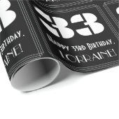 33. Geburtstag: Art Deco Inspiriert Look "33" & Na Geschenkpapier (Rolleneckpunkt)