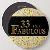33. Geburtstag Button (Vorne & Hinten)