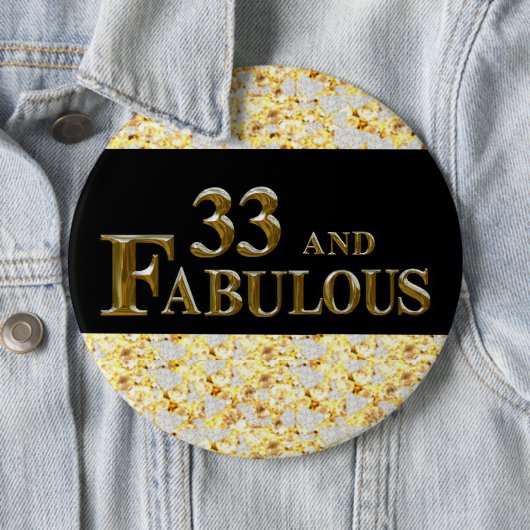 33. Geburtstag Button (Beispiel)