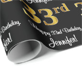 33. Geburtstag: Elegant Luxuriöse Imitate Gold Loo Geschenkpapier (Rolleneckpunkt)