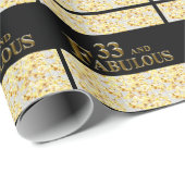 33. Geburtstag Geschenkpapier (Rolleneckpunkt)