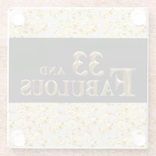 33. Geburtstag Glasuntersetzer (Rückseite)