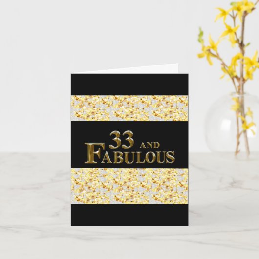 33. Geburtstag Karte (Gelbe Blume)