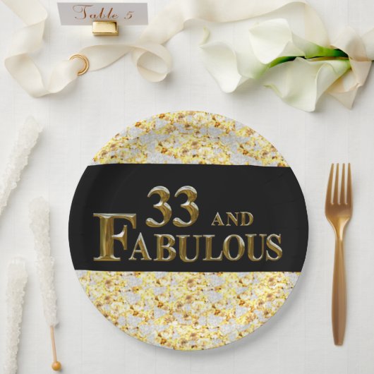 33. Geburtstag Pappteller (Hochzeit)