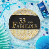 33. Geburtstag Pappteller (Party)
