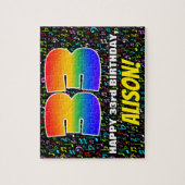 33. Geburtstag — Spaß, farbenfrohe Musiksymbole & Puzzle (Vertikal)