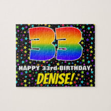 33. Geburtstag — Spaß, farbenfrohe Sternenweltenmu