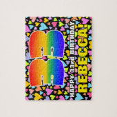 33. Geburtstag — Spaß, Liebende Herzformen + "33" Puzzle (Vertikal)