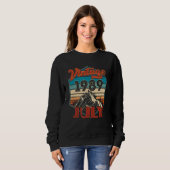 33 Geburtstag Vintag Juli 1989 Retro Sunset Sweatshirt (Vorne ganz)