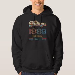 33. Geburtstag Vintag Original Teile 1989 Coole Mä Hoodie