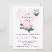 33. Geburtstagseinladung Elegant Boho pink Einladung (Vorderseite)