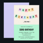 33. Geburtstagseinladung Funny Happy Birthday Einladung<br><div class="desc">33. Geburtstagseinladung Funny Happy Birthday</div>