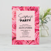 33. Geburtstagseinladung Überraschendes Party Flor Einladung (Stehend Vorderseite)