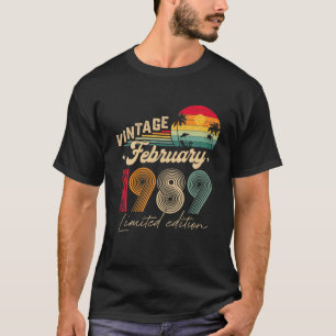 33. Geburtstagsgeschenk Männer Vintag im Februar 1 T-Shirt