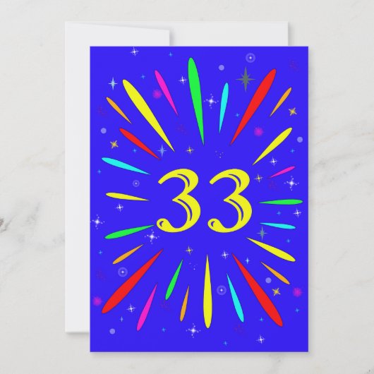 33. Geburtstagspartei Einladung Explosion (Vorderseite)