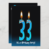 33. Geburtstagsparty Einladung (Vorne/Hinten)
