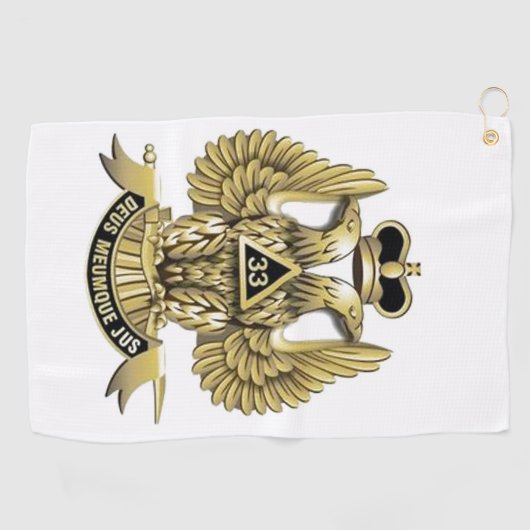 33 Grad Freemason Golfhandtuch (Horizontal)