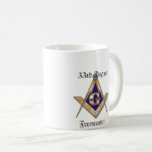 33. Grad-Freimaurer-Weiß-Tasse Kaffeetasse (VorderseiteRechts)
