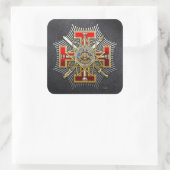 33. Grad: Generalinspektor Quadratischer Aufkleber (Tasche)