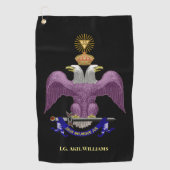 33 Grad Golfhandtuch (Vorderseite)