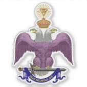 33 Grad Mason Aufkleber (Vorderseite)