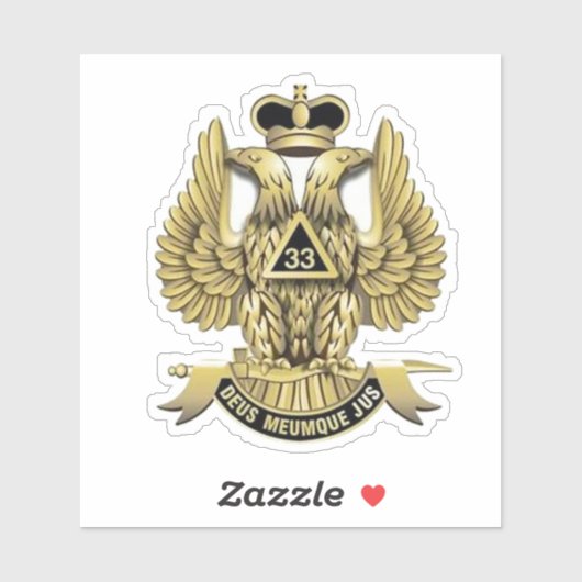 33 Grad Mason Aufkleber (Blatt)