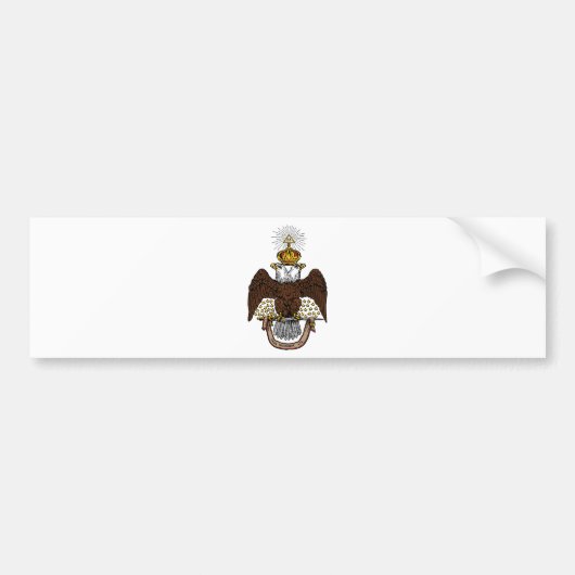 33. Grad-schottischer Ritus Brown Eagle Autoaufkleber (Vorne)