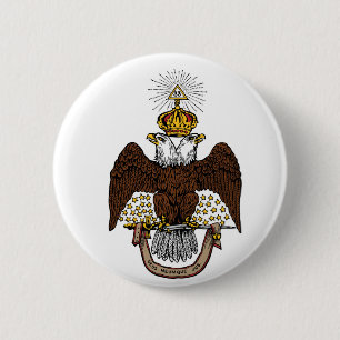 33. Grad-schottischer Ritus Brown Eagle Button