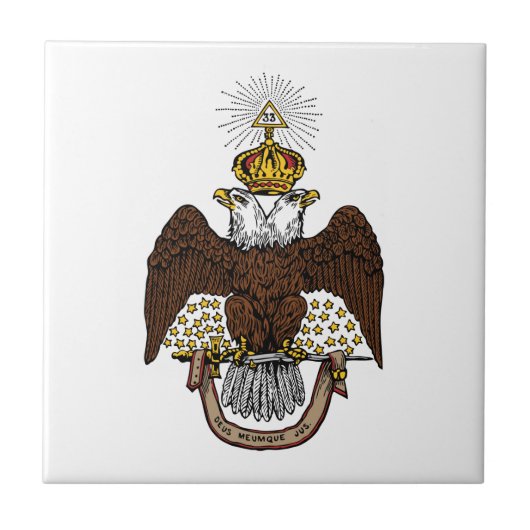 33. Grad-schottischer Ritus Brown Eagle Fliese (Vorderseite)