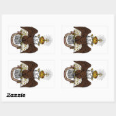 33. Grad-schottischer Ritus Brown Eagle Rechteckiger Aufkleber (Blatt)