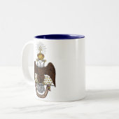 33. Grad-schottischer Ritus Brown Eagle Zweifarbige Tasse (Vorderseite Links)