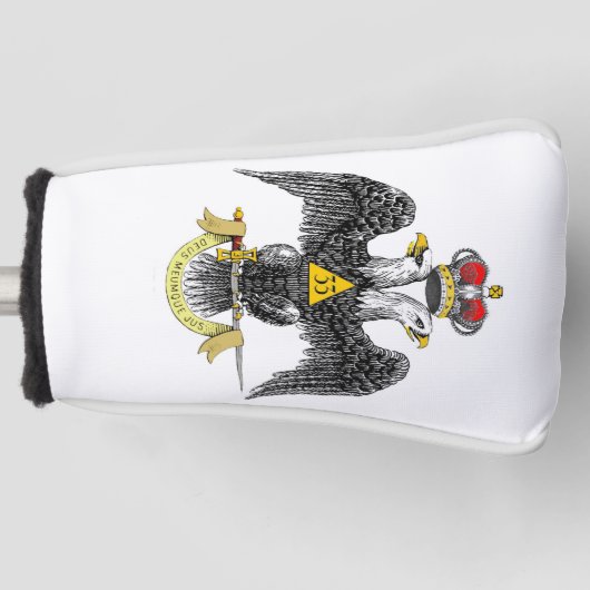 33. Grad Schottischer Ritus Schwarzer Adler Golf Headcover (Vorderseite)