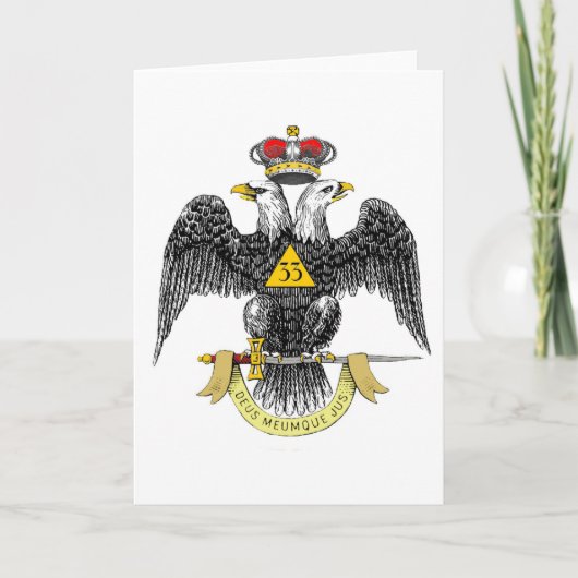33. Grad-schottisches Ritus-Schwarzes Eagle Karte (Vorderseite)