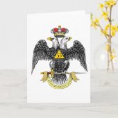 33. Grad-schottisches Ritus-Schwarzes Eagle Karte (Gelbe Blume)