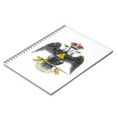 33. Grad-schottisches Ritus-Schwarzes Eagle Notizblock (Linke Seite)