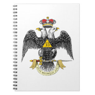 33. Grad-schottisches Ritus-Schwarzes Eagle Notizblock