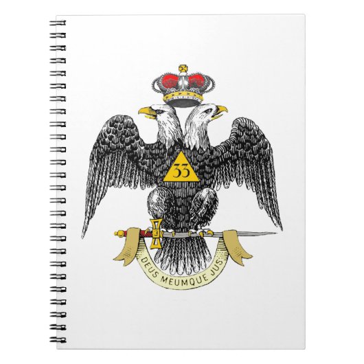 33. Grad-schottisches Ritus-Schwarzes Eagle Notizblock (Vorderseite)