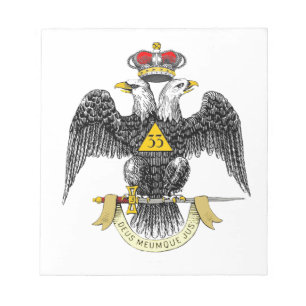 33. Grad-schottisches Ritus-Schwarzes Eagle Notizblock