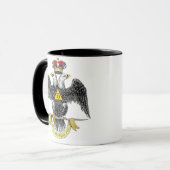 33. Grad-schottisches Ritus-Schwarzes Eagle Tasse (Vorderseite Links)