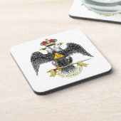 33. Grad-schottisches Ritus-Schwarzes Eagle Untersetzer (Linke Seite)