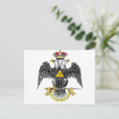 33. Grad Scottish Rite Black Eagle Postkarte (Stehend Vorderseite)